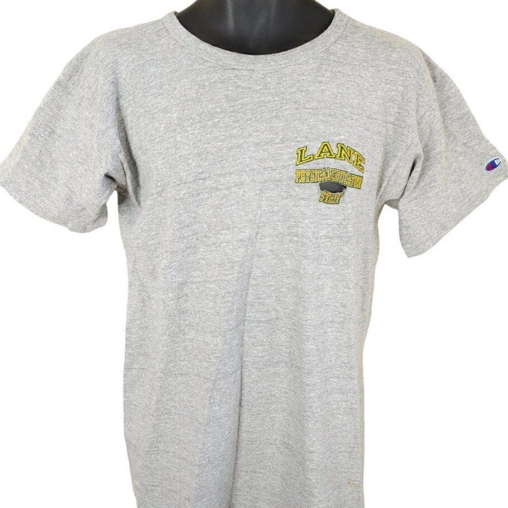 Vintage Champion Lane Physical Education T Shirt Mens Size Medium 80s Made In US
